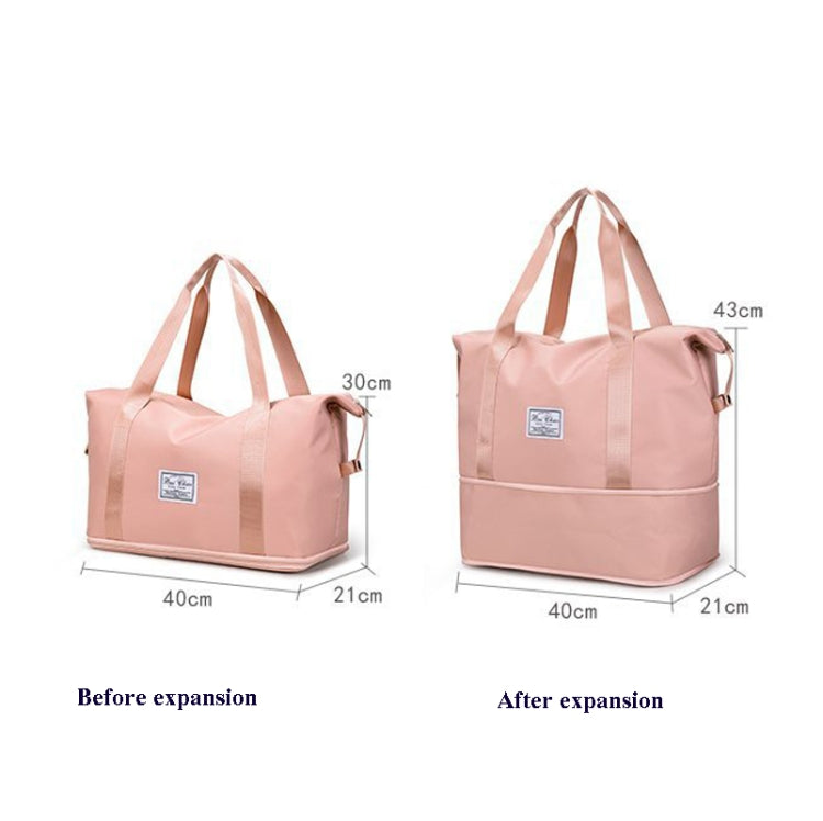 Travel Bag Large Capacity One-Shoulder Handbag Sports Gym Bag Dry And Wet Separation Duffel Bag(Pink) - Handbags by PMC TechLife | Online Shopping South Africa | PMC TechLife