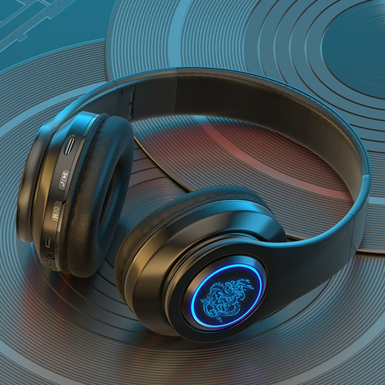 B39 Wireless Bluetooth Headset Subwoofer With Breathing Light Support TF Card(Black) - Headset & Headphone by PMC TechLife | Online Shopping South Africa | PMC TechLife | Buy Now Pay Later Mobicred