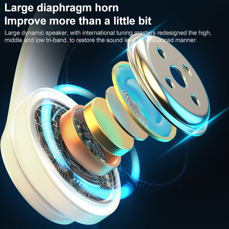 B39 Wireless Bluetooth Headset Subwoofer With Breathing Light Support TF Card(Black) - Headset & Headphone by PMC TechLife | Online Shopping South Africa | PMC TechLife | Buy Now Pay Later Mobicred