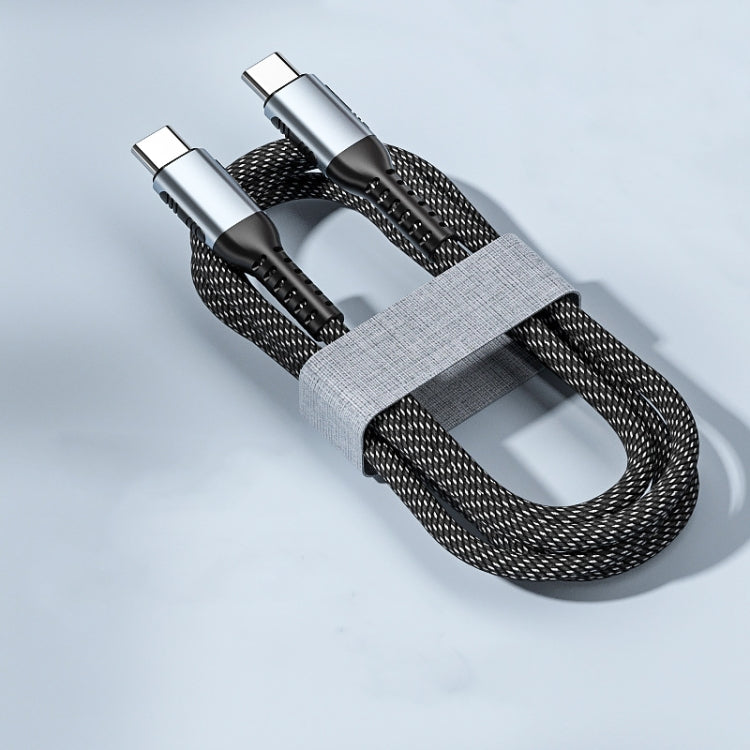 1m 100W PD Fast Charge Type-C Male to Male Data Sync Charging Braided Cable, Length: - USB-C & Type-C Cable by PMC TechLife | Online Shopping South Africa | PMC TechLife