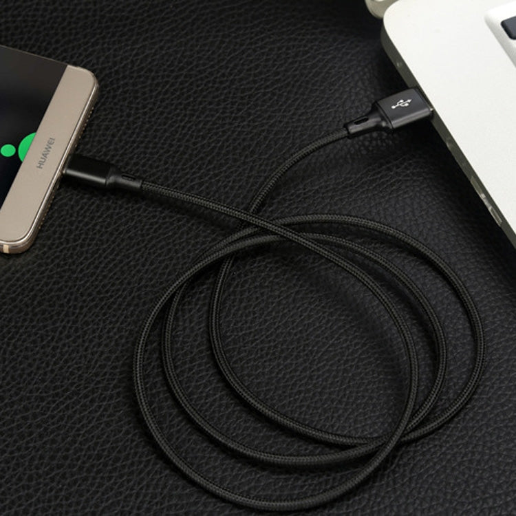 4 PCS 2.4A USB-C / Type-C to USB Braided Fast Charging Sync Data Cable, Length: 2m (Black) - USB-C & Type-C Cable by PMC TechLife | Online Shopping South Africa | PMC TechLife | Buy Now Pay Later Mobicred
