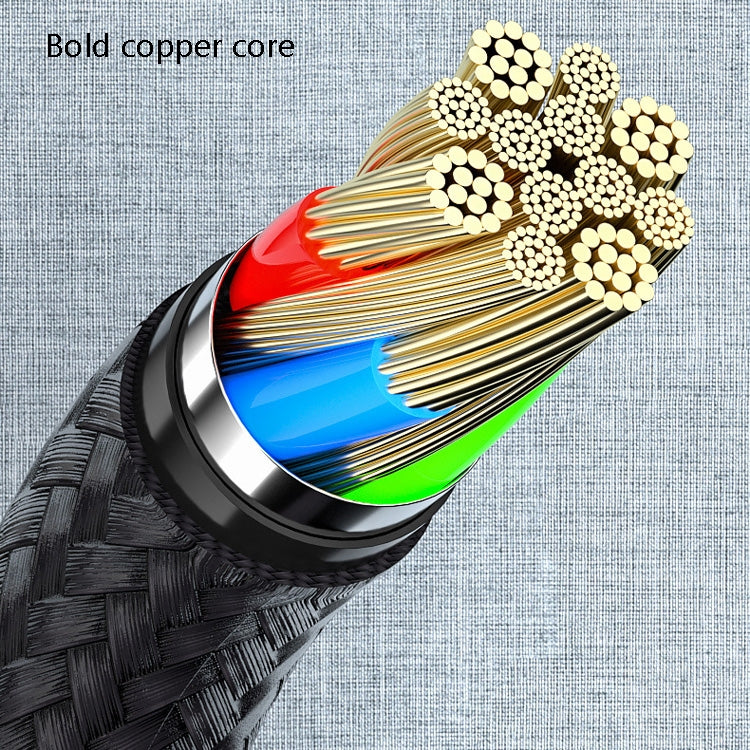 4 PCS 2.4A USB-C / Type-C to USB Braided Fast Charging Sync Data Cable, Length: 2m (Black) - USB-C & Type-C Cable by PMC TechLife | Online Shopping South Africa | PMC TechLife | Buy Now Pay Later Mobicred