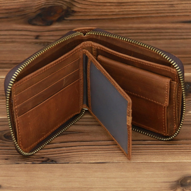 9039 RFID Antimagnetic Leather Zipper Wallet(Horizontal 4) - free shipping - PMC TechLife - Order now!