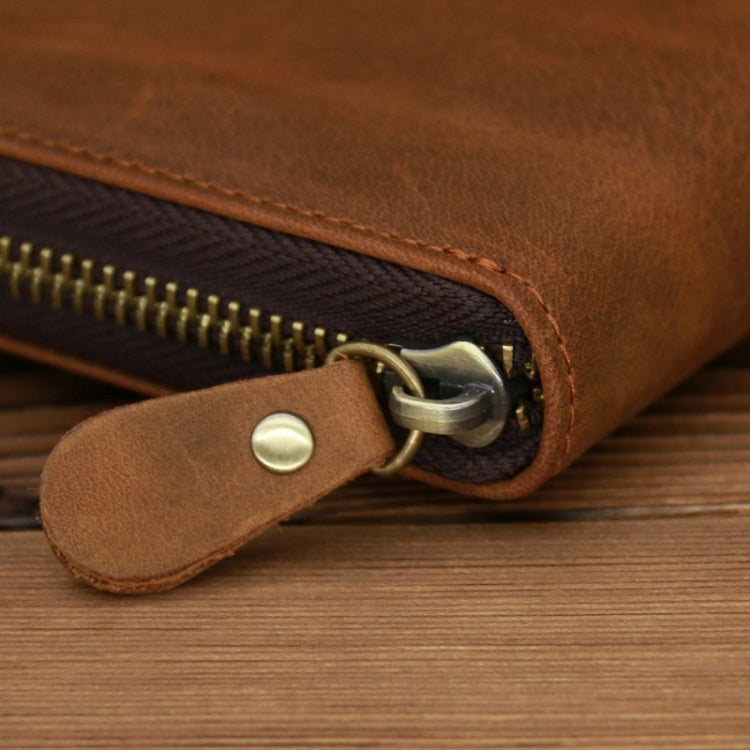 9039 RFID Antimagnetic Leather Zipper Wallet(Horizontal 4) - free shipping - PMC TechLife - Order now!