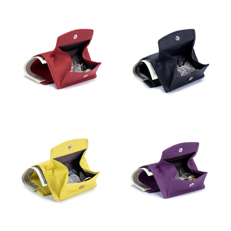 CL-2753 Leather RFID Short Coin Purse Wallet(Wine Red) - free shipping - PMC TechLife - Order now!