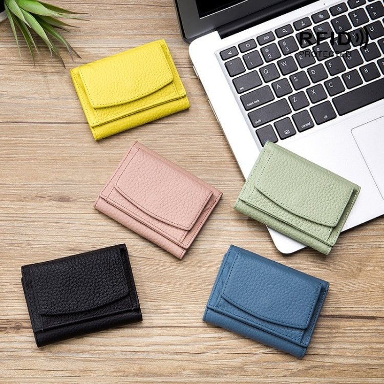 CL-2753 Leather RFID Short Coin Purse Wallet(Black) - free shipping - PMC TechLife - Order now!