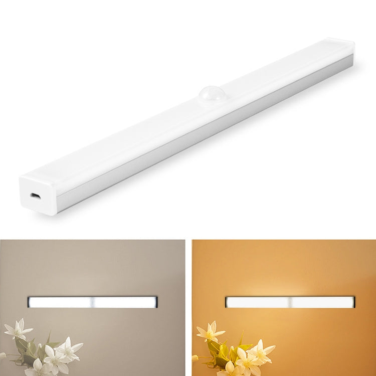 LED Human Body Induction Lamp Long Strip Charging Cabinet Lamp Strip, Size: 15cm(Silver and White Light) - Sensor LED Lights by PMC TechLife | Online Shopping South Africa | PMC TechLife