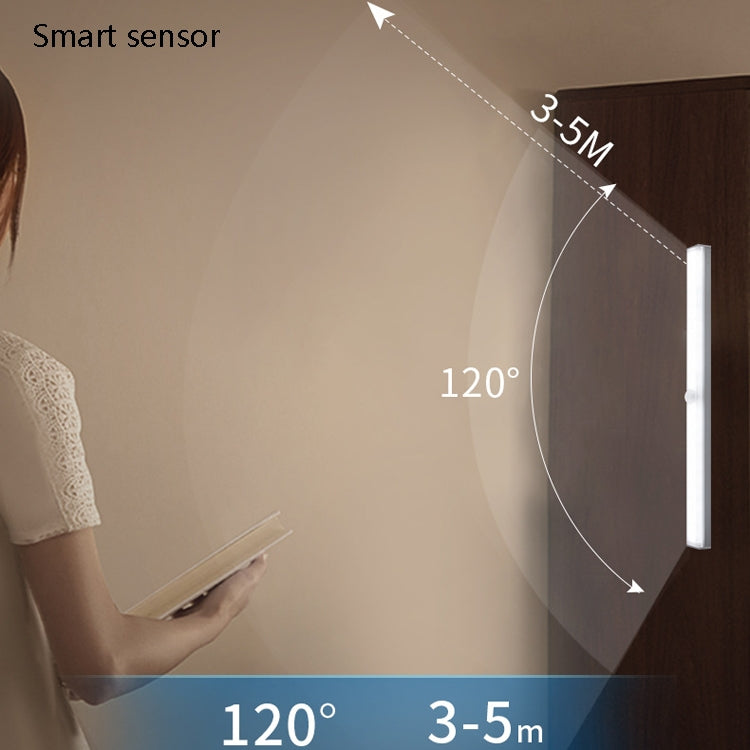 LED Human Body Induction Lamp Long Strip Charging Cabinet Lamp Strip, Size: 15cm(Silver and White Light) - Sensor LED Lights by PMC TechLife | Online Shopping South Africa | PMC TechLife
