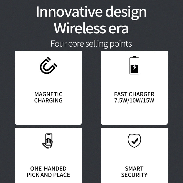OJD-83 3 in 1 Magnetic Suction Vertical Bracket Wireless Charger for Mobile Phone & iWatch & AirPods(White) - Wireless Charger by PMC TechLife | Online Shopping South Africa | PMC TechLife