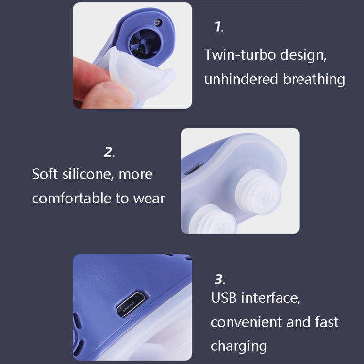 QC-002 Portable Chargeable Electric Anti-Snoring Device(Coral Blue) - Anti Snoring Tools by PMC TechLife | Online Shopping South Africa | PMC TechLife