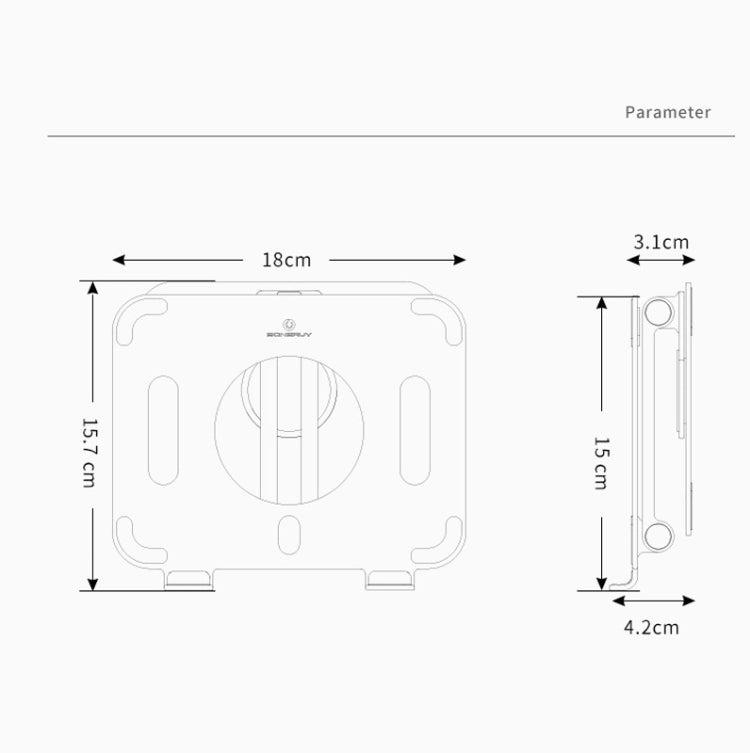 Boneruy L04mini 360 Degree Rotating Aluminum Alloy Tablet Laptop Holder(Silver) - free shipping - PMC TechLife - Order now!