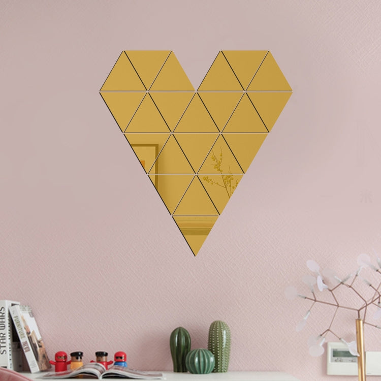 Ym300 16 PCS / Set Home Personal Wall Stickers DIY Acrylic Wall Decorative Mirror(Quartet Silver) - Decorative Mirrors by PMC TechLife | Online Shopping South Africa | PMC TechLife