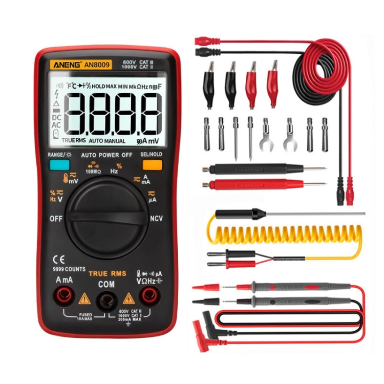 ANENG AN8009 NVC Digital Display Multimeter, Specification: Standard with Cable(Red) - free shipping - PMC TechLife - Order now!