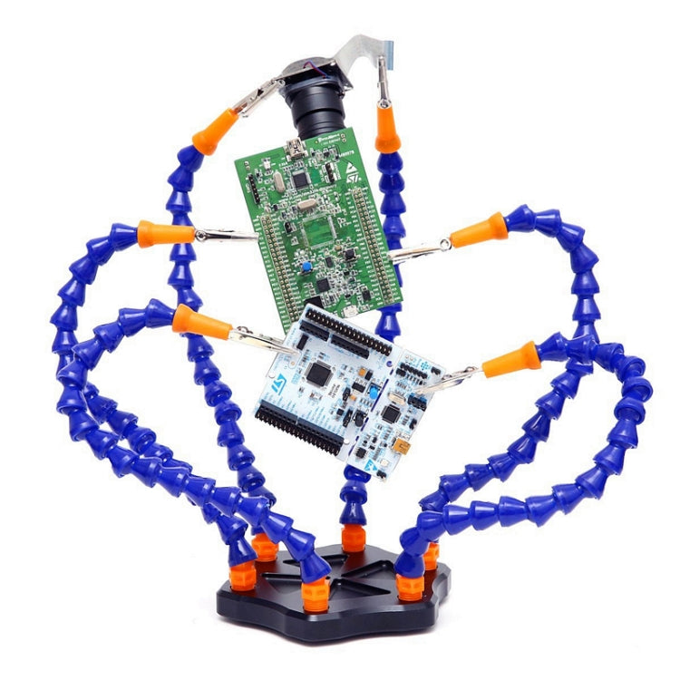 Universal Six-Jaw Aluminum Alloy Welding Station Power Distribution Board Welding Tool, Style: Backplane + 6 Claw Clamp(Black Bottom Plate) - Others by PMC TechLife | Online Shopping South Africa | PMC TechLife