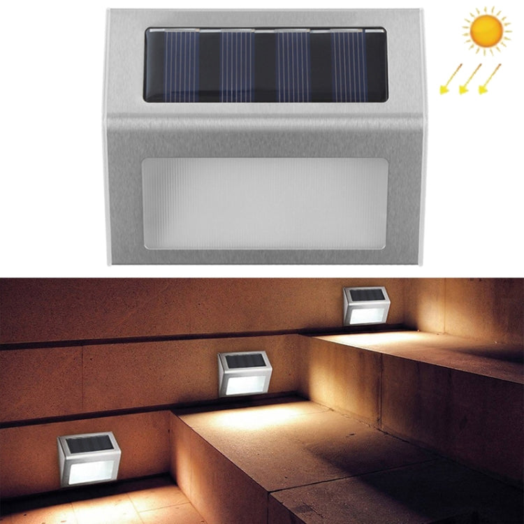 6 LED Solar Stainless Steel Stair Ladder Lamp Wall Light(Warm Light) - LED Street Light by PMC TechLife | Online Shopping South Africa | PMC TechLife