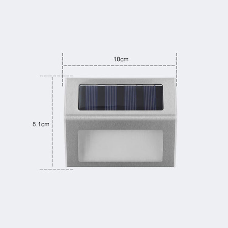 6 LED Solar Stainless Steel Stair Ladder Lamp Wall Light(White Light) - LED Street Light by PMC TechLife | Online Shopping South Africa | PMC TechLife