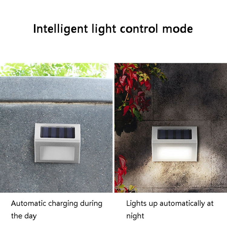 6 LED Solar Stainless Steel Stair Ladder Lamp Wall Light(Warm Light) - LED Street Light by PMC TechLife | Online Shopping South Africa | PMC TechLife