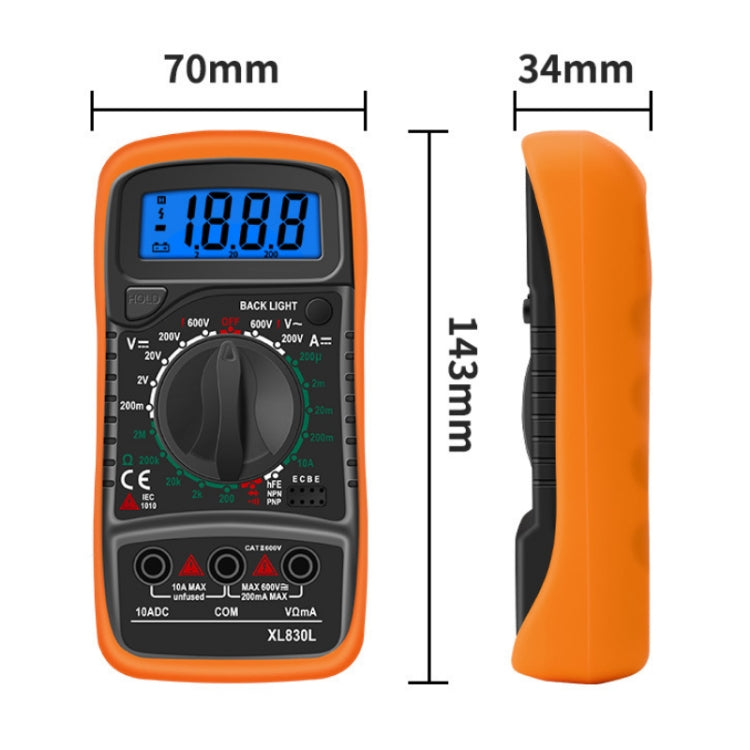 ANENG XL830L Multi-Function Digital Display High-Precision Digital Multimeter, Specification: Bubble Bag Packing(Green) - free shipping - PMC TechLife - Order now!