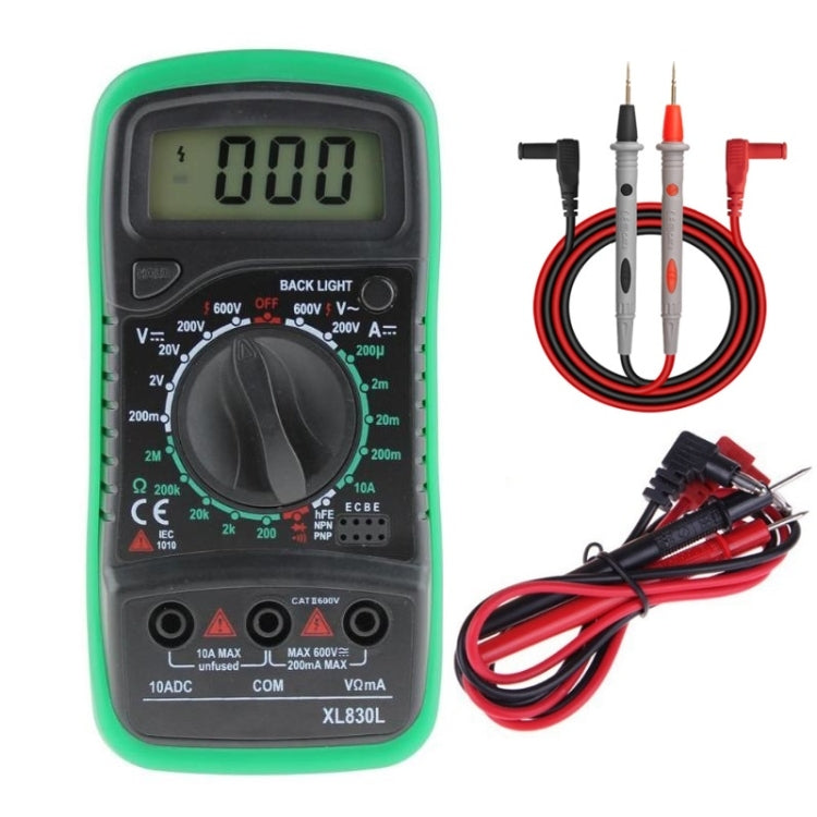 ANENG XL830L Multi-Function Digital Display High-Precision Digital Multimeter, Specification: Standard+10A Extra Tip Pen(Green) - free shipping - PMC TechLife - Order now!