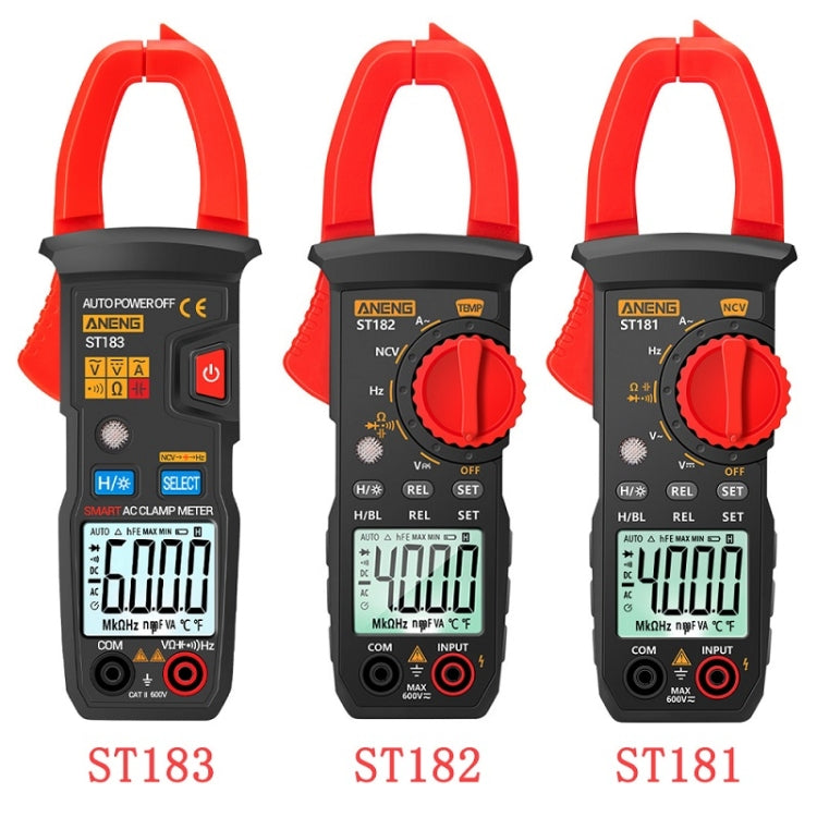 ANENG Intelligent Digital Backlit Clamp-On High-Precision Multimeter, Specification: ST183 6000-counts - Digital Multimeter by ANENG | Online Shopping South Africa | PMC TechLife | Buy Now Pay Later Mobicred