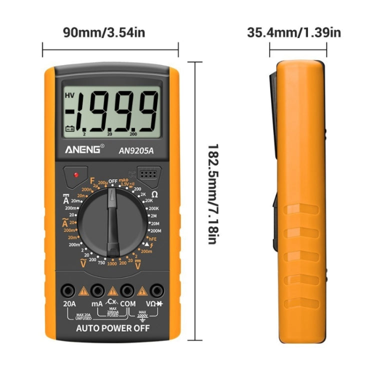 ANENG Automatic High-Precision Intelligent Digital Multimeter, Specification: AN9205A(Green) - free shipping - PMC TechLife - Order now!