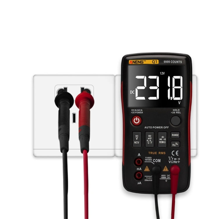 ANENG AN-Q1 Automatic High-Precision Intelligent Digital Multimeter, Specification: Standard with Cable(Red) - free shipping - PMC TechLife - Order now!