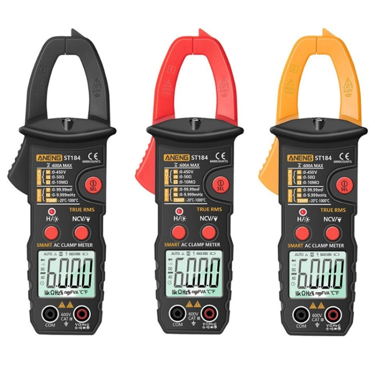 ANENG ST184 Automatically Identify Clamp-On Smart Digital Multimeter(Black) - free shipping - PMC TechLife - Order now!