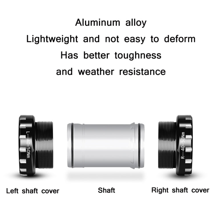 WEST BIKING Mountain Road Bike Screw-In Bearing Bottom Axle(Black) - Bottom Brackets by WEST BIKING | Online Shopping South Africa | PMC TechLife | Buy Now Pay Later Mobicred