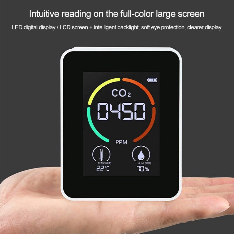 XY-T01 Temperature Humidity Display CO2 Meter Carbon Dioxide Air Quality Detector(Semiconductor Black) - Gas Monitor by PMC TechLife | Online Shopping South Africa | PMC TechLife | Buy Now Pay Later Mobicred