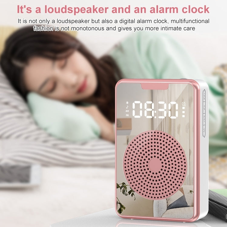 ZXL-H3 Portable Teaching Microphone Amplifier with Time Display, Spec: Wired Version (White) - Loudspeaker by PMC TechLife | Online Shopping South Africa | PMC TechLife