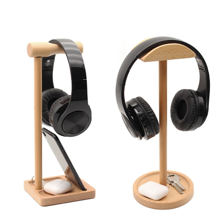 AM-EJZJ001 Desktop Solid Wood Headset Display Stand, Style: C - Anti-lost & Holder by PMC TechLife | Online Shopping South Africa | PMC TechLife | Buy Now Pay Later Mobicred