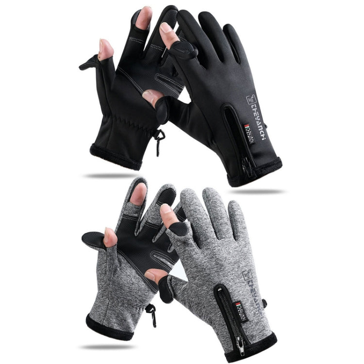 Outdoor Sports Riding Warm Gloves Touch Screen Fingerless Fishing Gloves, Size: XL(Black) - Cycling Gloves by PMC TechLife | Online Shopping South Africa | PMC TechLife