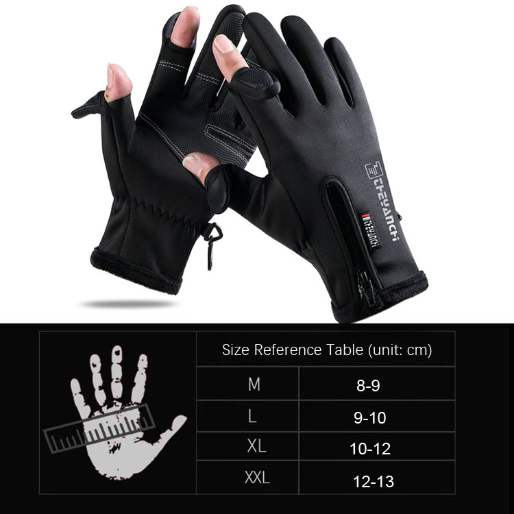 Outdoor Sports Riding Warm Gloves Touch Screen Fingerless Fishing Gloves, Size: XL(Black) - Cycling Gloves by PMC TechLife | Online Shopping South Africa | PMC TechLife