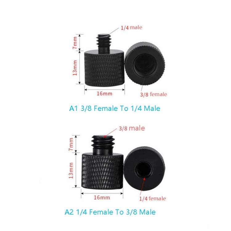 10 PCS Screw Adapter 3/8 Female to 1/4 Male  Screw(Red) -  by PMC TechLife | Online Shopping South Africa | PMC TechLife