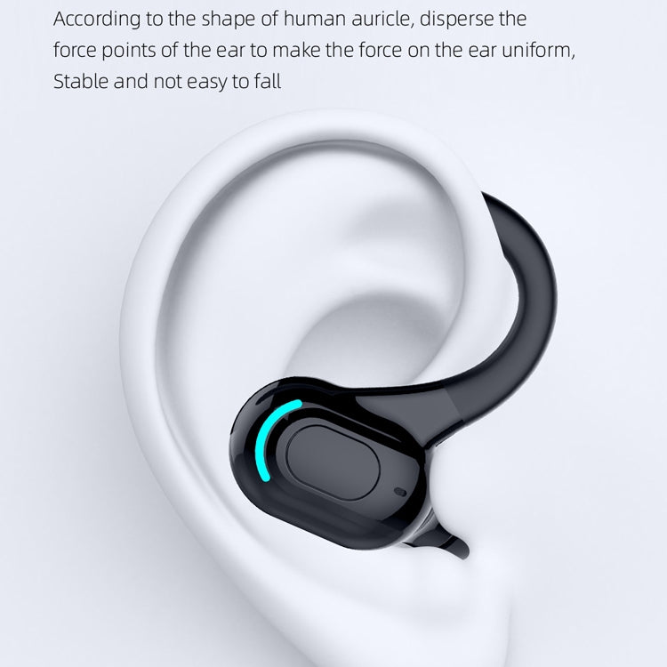 F8 Bluetooth 5.1 Ear-Mounted Stereo Wireless Sports Earphone(Black+Green) - Bluetooth Earphone by PMC TechLife | Online Shopping South Africa | PMC TechLife
