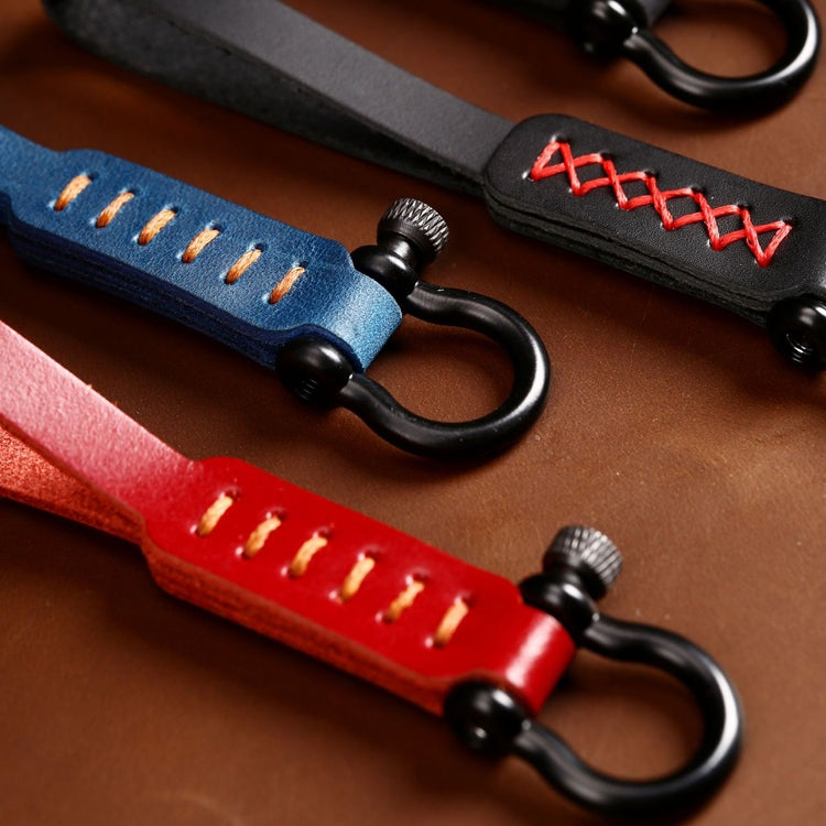 A001 Car Keychain Leather Long Key Rope(Crazy Horse Black) - Key Rings by PMC TechLife | Online Shopping South Africa | PMC TechLife