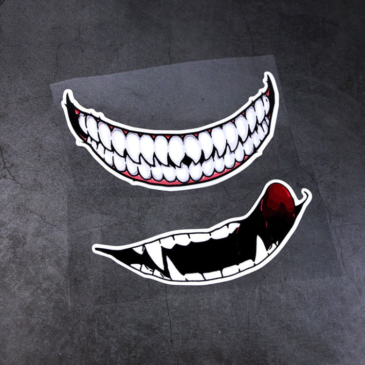 J06 Motorcycle Helmet Sticker Small Teeth - Decorative Sticker by PMC TechLife | Online Shopping South Africa | PMC TechLife