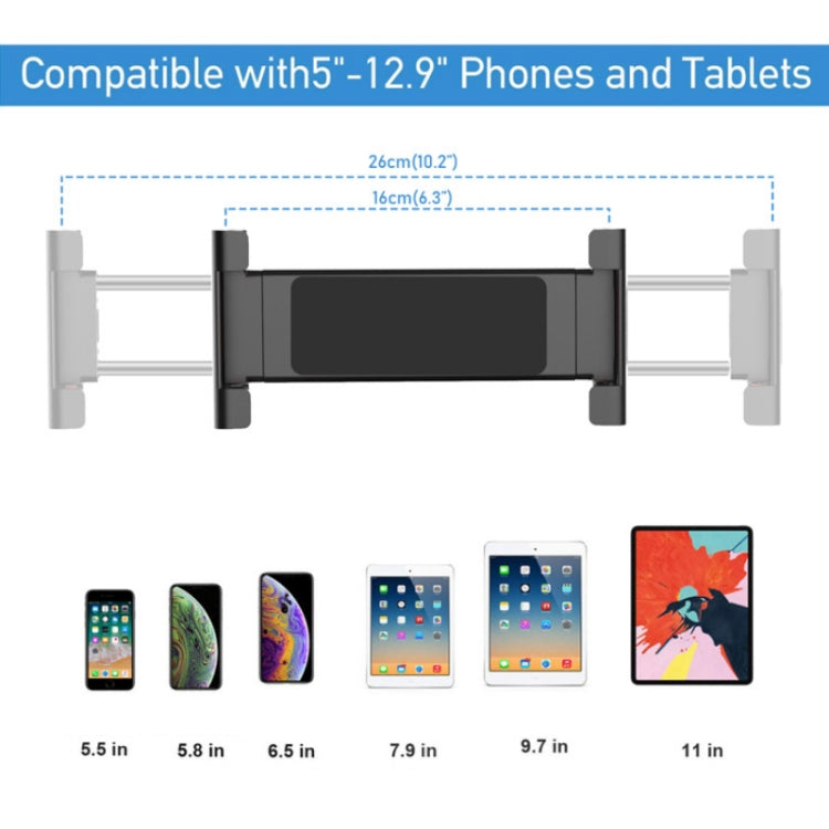 PB-45S Desktop Foldable Stand, For 5-12.9 Inch Mobile Phone/Tablet(Silver) - Desktop Holder by PMC TechLife | Online Shopping South Africa | PMC TechLife
