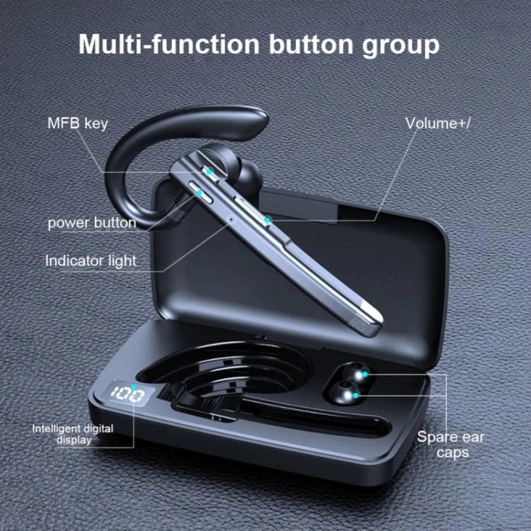 520 Gen2 Earhook Business Bluetooth Headphone, Style: With Charging Case - Bluetooth Earphone by PMC TechLife | Online Shopping South Africa | PMC TechLife