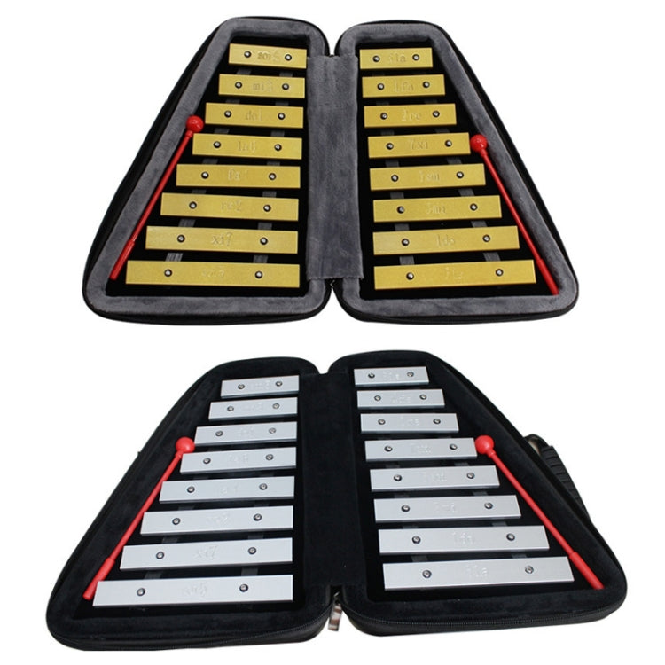 JZ-35 16-Tone Double Row Carillon Orff Percussion Instrument, Color: Golden - Percussion Instruments by PMC TechLife | Online Shopping South Africa | PMC TechLife