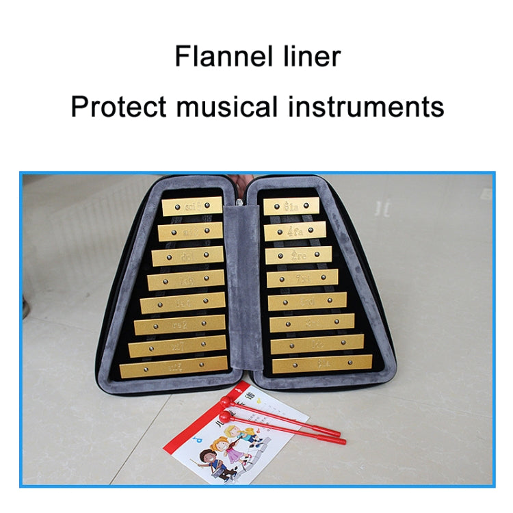 JZ-35 16-Tone Double Row Carillon Orff Percussion Instrument, Color: Golden With Shelf - Percussion Instruments by PMC TechLife | Online Shopping South Africa | PMC TechLife