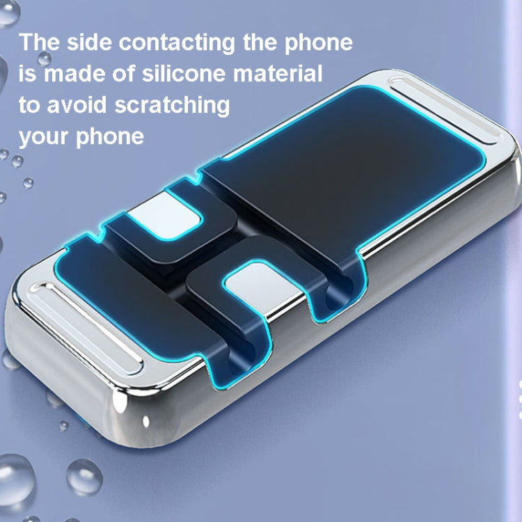 2 PCS S15 Magnetic Aluminum Alloy Bracket Data Cable Storage Sticker Car Phone Holder(Black) - Car Holders by PMC TechLife | Online Shopping South Africa | PMC TechLife