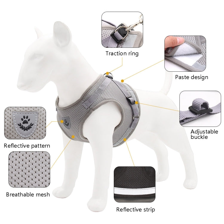 BL-844 Pet Chest Straps Reflective Breathable Dog Rope, Size: M(Silver Gray) - Leashes & Chest Strap by PMC TechLife | Online Shopping South Africa | PMC TechLife | Buy Now Pay Later Mobicred