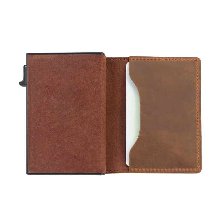 Anti-Theft Positioning Wallet Men Card Holder Mini Wallets For Airtag(Cowhide Black) - Wallet Series by PMC TechLife | Online Shopping South Africa | PMC TechLife