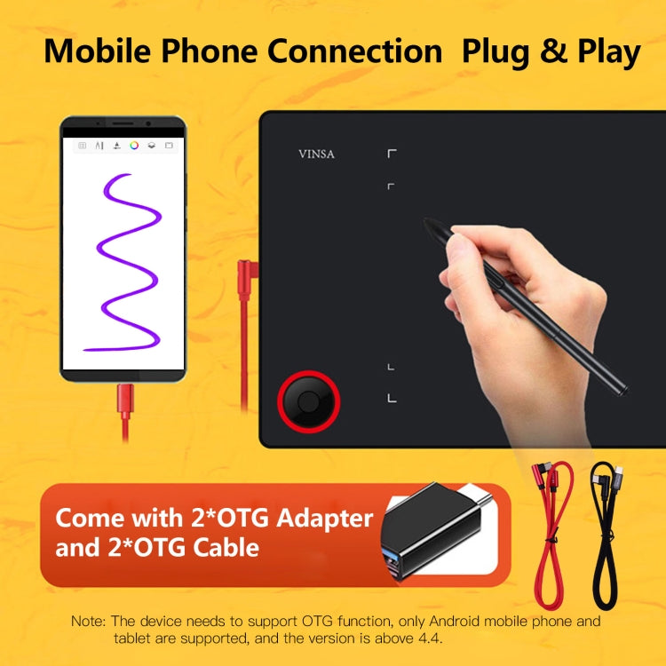 VINSA T608 Can Connected To Mobile Phone Hand-Painted Board, Style: Package 2 -  by PMC TechLife | Online Shopping South Africa | PMC TechLife