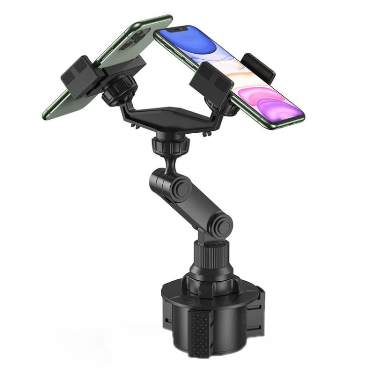 Double Chuck Rotary Multifunctional Cup Holder Mobile Phone Holder(Cup T1) - Car Holders by PMC TechLife | Online Shopping South Africa | PMC TechLife
