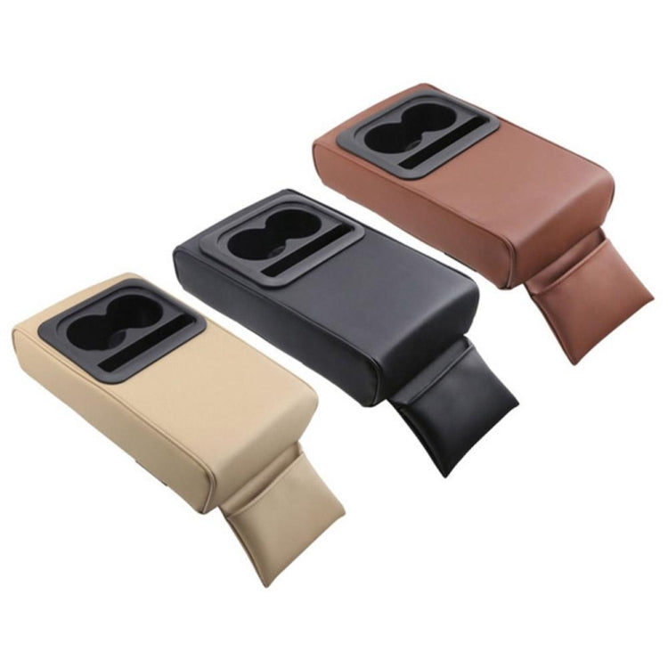 Car Armrest Box Increased Support With Rear Seat Water Cup Holder(Brown) - Seat Accessories by PMC TechLife | Online Shopping South Africa | PMC TechLife | Buy Now Pay Later Mobicred