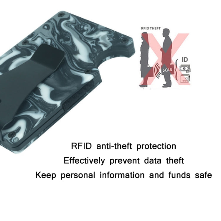 RFID Anti-Degaussing Resin Ultra-Thin Card Holder(Blue) - Antimagnetic RFID Package by PMC TechLife | Online Shopping South Africa | PMC TechLife | Buy Now Pay Later Mobicred