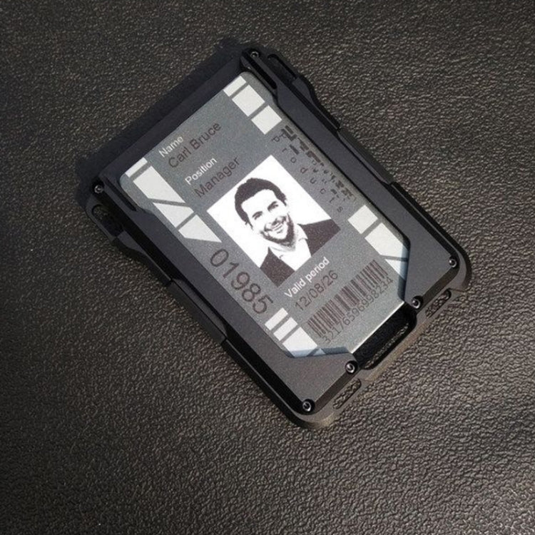 RFID Metal Anti-Theft Credit Card Holder(Black Metal + Black Skin) - free shipping - PMC TechLife - Order now!