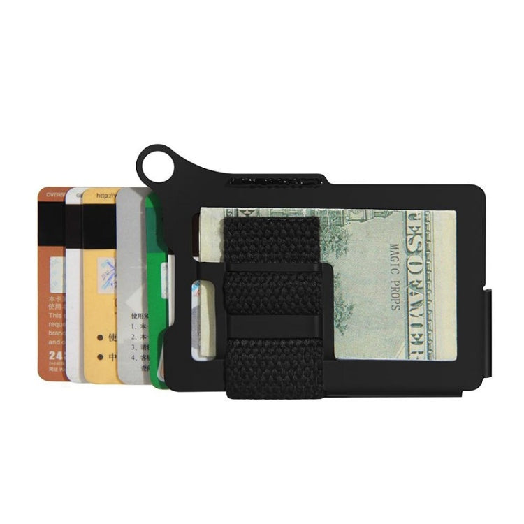 Metal Fabric Credit Card Holder Men Wallets(Black) - Card & Passport Bags by PMC TechLife | Online Shopping South Africa | PMC TechLife